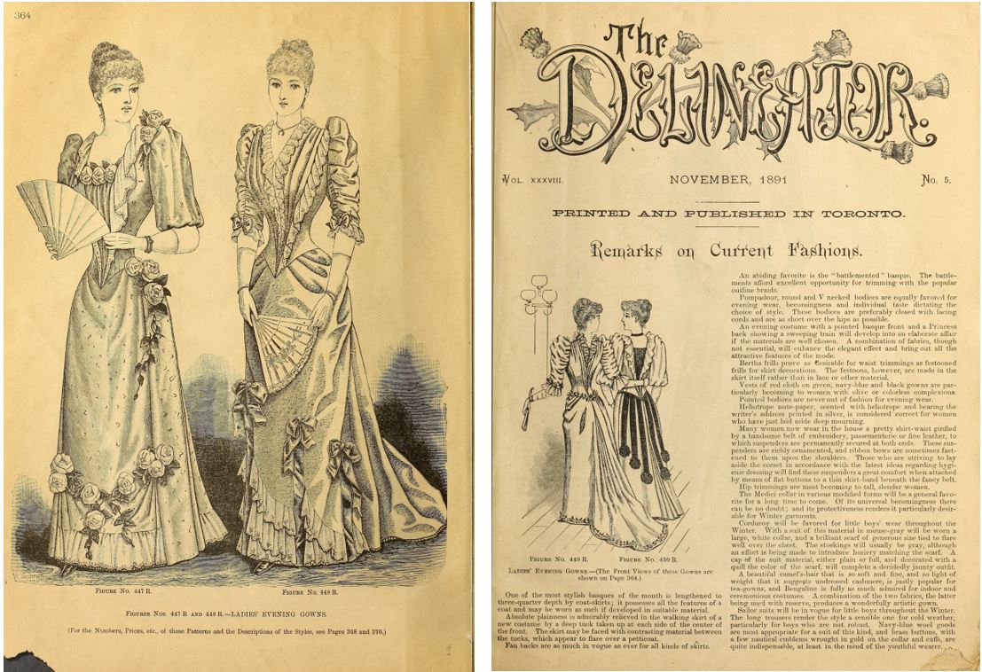 The Delineator, by the Butterick Publishing Company, promoted sewing patterns for the home seamstress.
